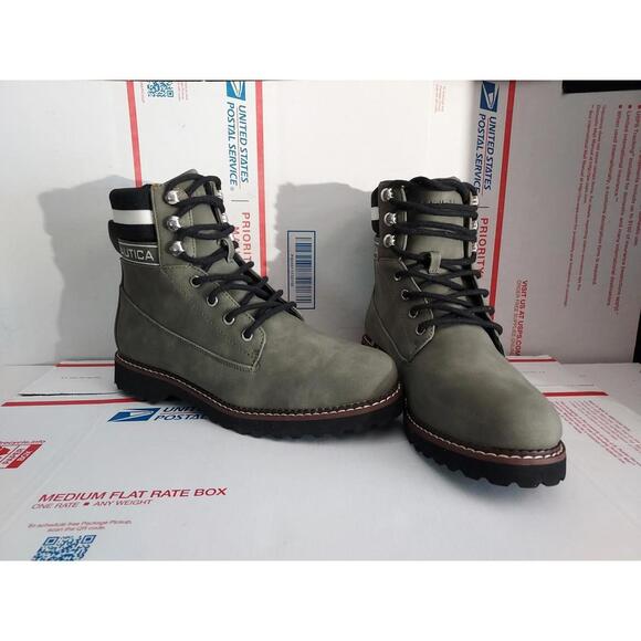 Nautica Boots Womens 7.5 Olive Explorer Galiah Lace Up Hiking Outdoors NEW #t6 - Picture 1 of 6